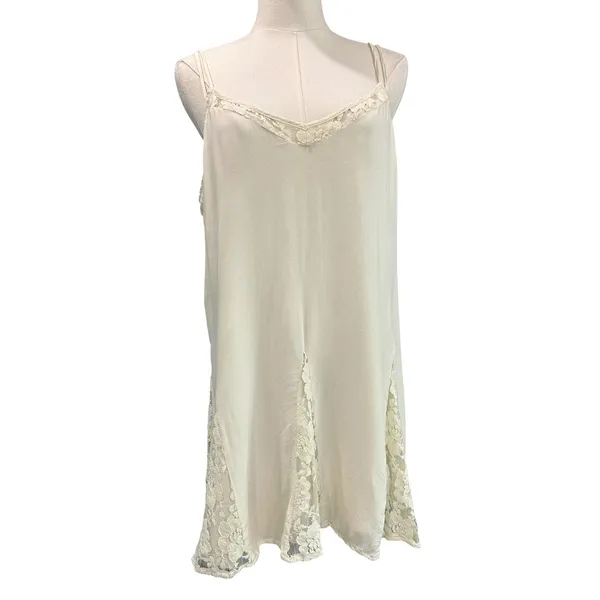American Eagle Y2K Lace Slip Dress Boho Romantic Fairycore M Ivory Coquette - Image 2