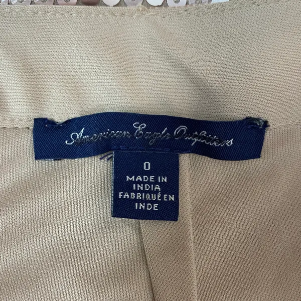 American Eagle Outfitters Mini Skirt Size O Chiffon Sequin Champagne Beige - Image 3