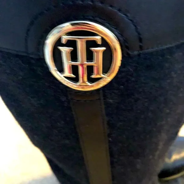 Tommy Hilfiger Black Mid Calf Zip Up Boots with Gold Hardware- Size 8 - Image 5