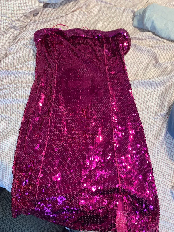 The Pants Store Hot Pink Sequin Semi Formal Dress 💖🪩💗 - Image 4
