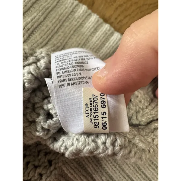 American Eagle Women Size Large Chunky Knit Sweater Preppy Ribbed Wool‎ Blend - Image 13