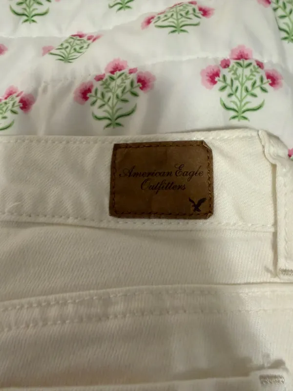 American Eagle White Jeans Skinny Stretch 0 - Image 4