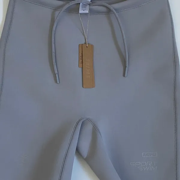 SKIMS Sport Swim Mid‎ Thigh Short Chrome Gray SW-MWS-0053 XS NWT - Image 11