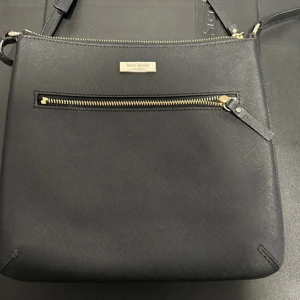 Kate Spade Black Crossbody Bag with Gold Accents - Image 3