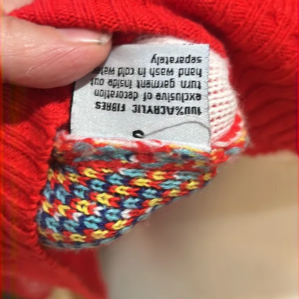 Red Christmas button up cardigan - Image 7