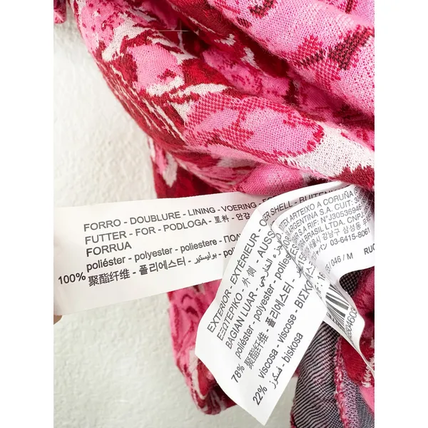NWT ZARA Rose Floral Jacquard Peplum Mini Dress Size Medium Rhinestone Strapless - Image 7