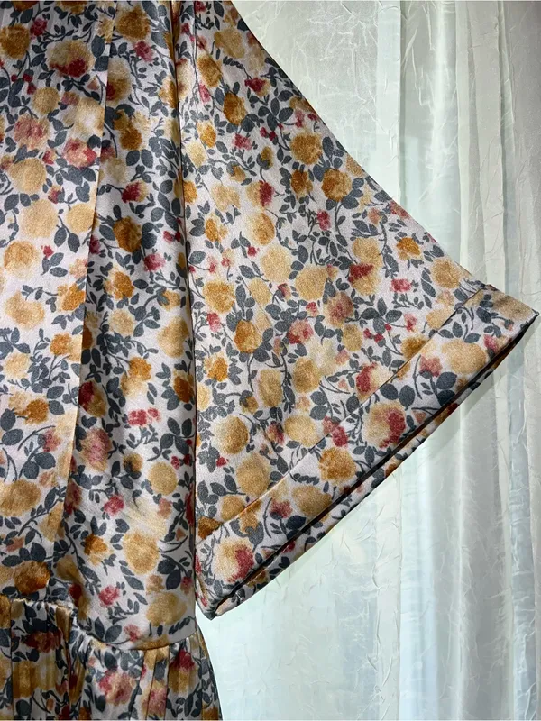 Lulu’s Express Yourself floral Dress Satin material NWOT size Large boho - Image 5
