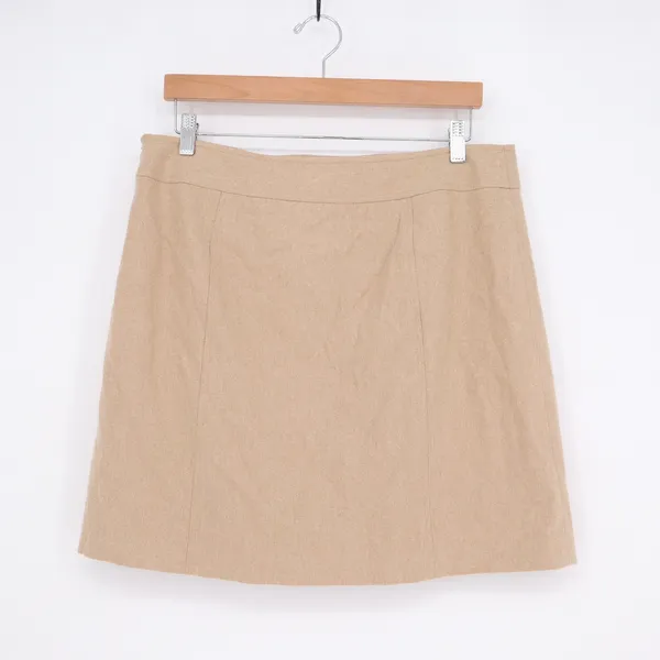 Banana Republic Tan Wool Cashmere Blend A-Line Mini Skirt Womens Size 12 - Image 4