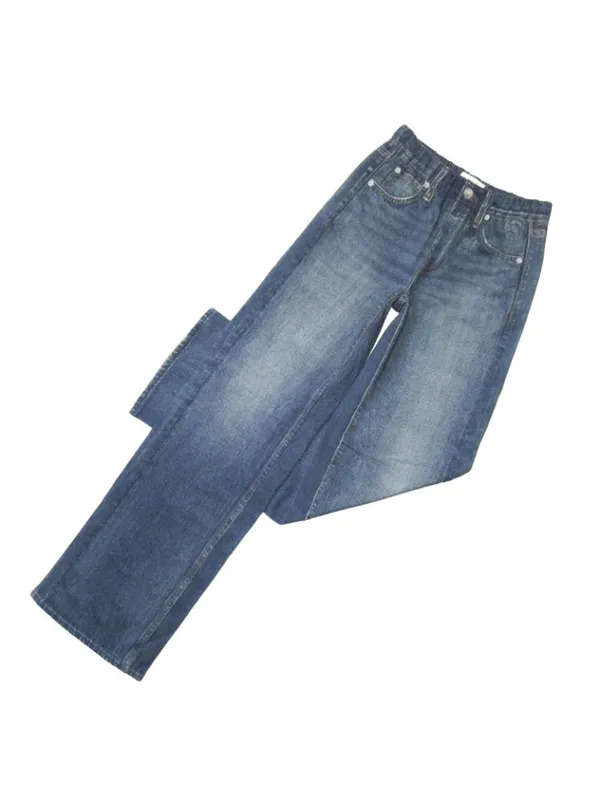 NWT rag & bone Miramar Wide Leg in Lenox Phot-Printed Faux Jean Sweat Pants XXS - Image 6