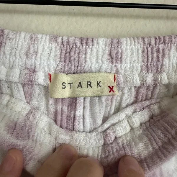 Stark X Tie Dye Cotton Shorts White Size L - Image 2