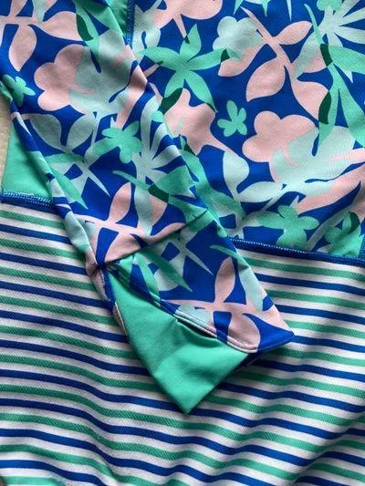 Coolibar Koko Swimsuit Blue - Image 4