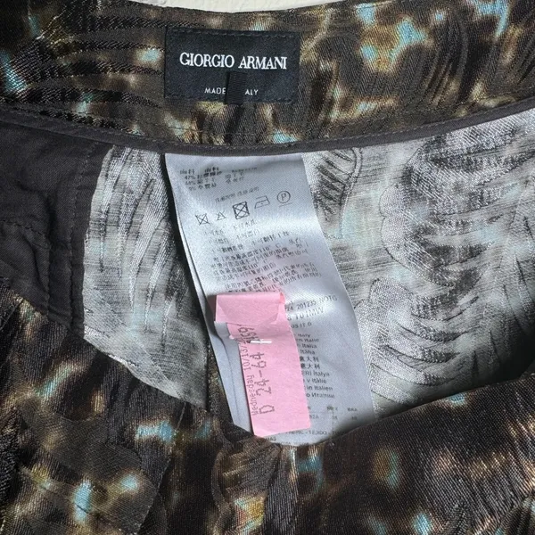 GIORGIO ARMANI Silk Blend Leopard Dress Pants - Image 6