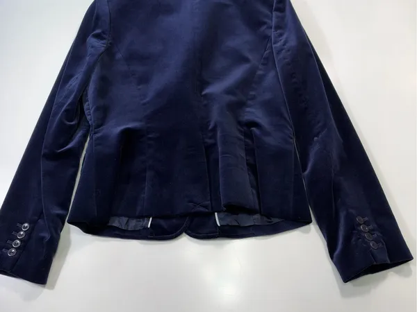 Context Tailored Velvet Blazer in Dark Blue Size 10 NWOT - Image 8