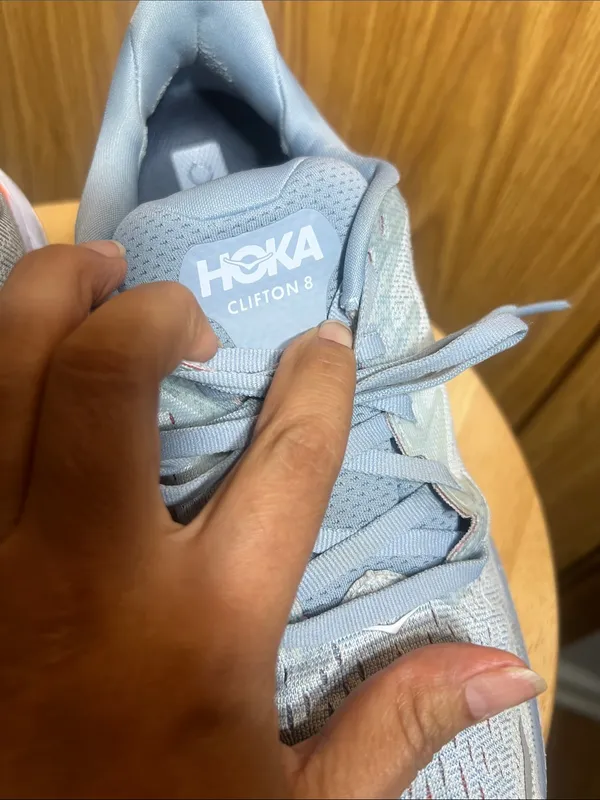 Hoka Women's Pale Blue Running Shoes with Mint Toe Accents - Image 6