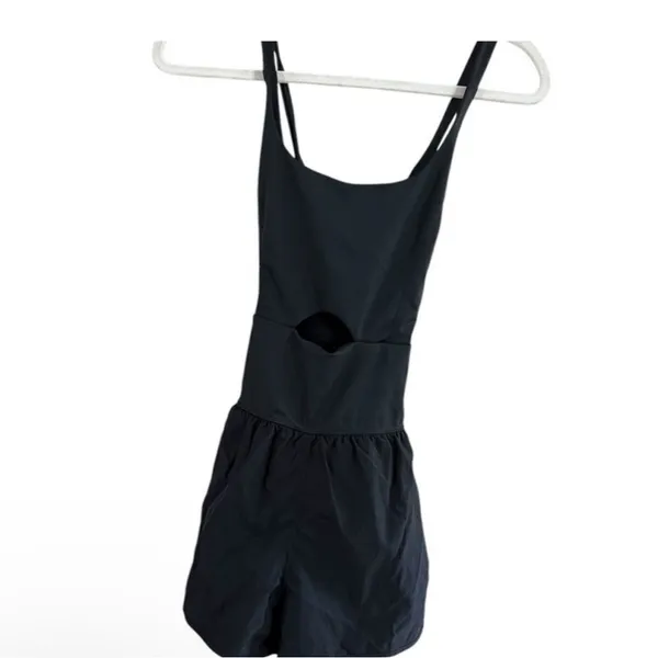 Amazon Black Sleeveless Cutout Romper - Image 2