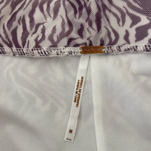 NWOT | Free People women’s Romi lavender mesh ruched zebra ruffle‎ skirt medium - Image 6