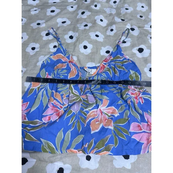 Billabong blue floral tank top NWT - Image 3