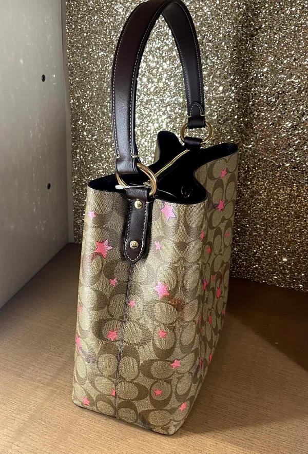 Coach Town Bucket Bag In Signature Canvas With Disco Star Print c6923 - Image 2