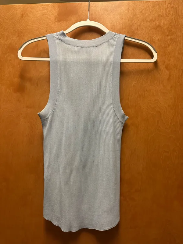 ZARA Blue Tank Top Ribbed - Image 2