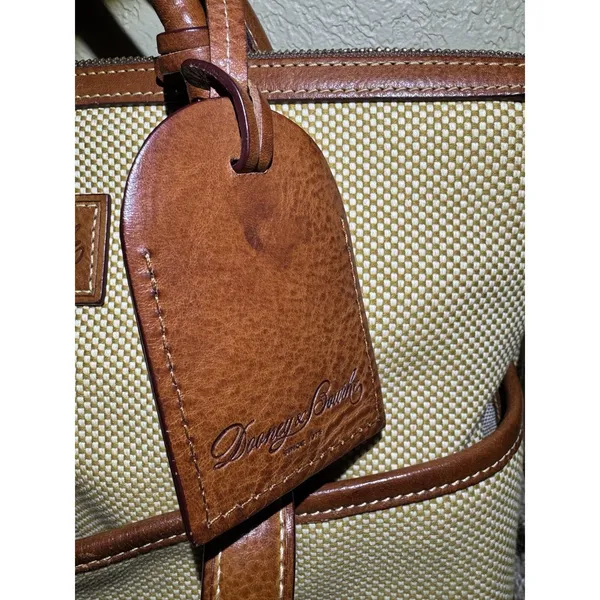 Dooney &‎ Bourke Brown Tweed Purse With Leather Accents - Image 3