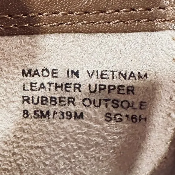 MICHAEL MICHAEL KORS Carrigan‎ Lace-Up Booties Brown Leather Mob Wife Moto 8.5 - Image 5