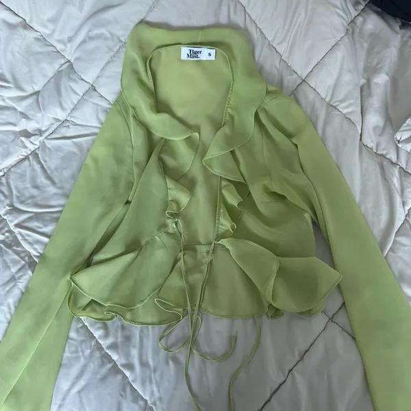 Tiger Mist Green Sheer Long Sleeve - Image 2