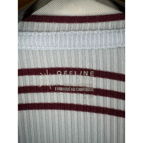 Women’s Offline by Aerie Small Sky Blue Long Sleeve w/ Red Stripes - Image 4