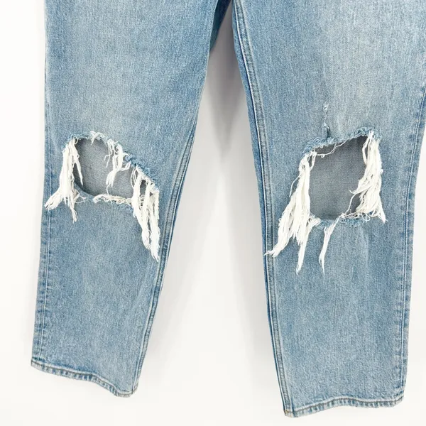 Abercrombie & Fitch The 90s Straight Ultra High Rise Distressed Ripped Jeans‎ 29 - Image 3