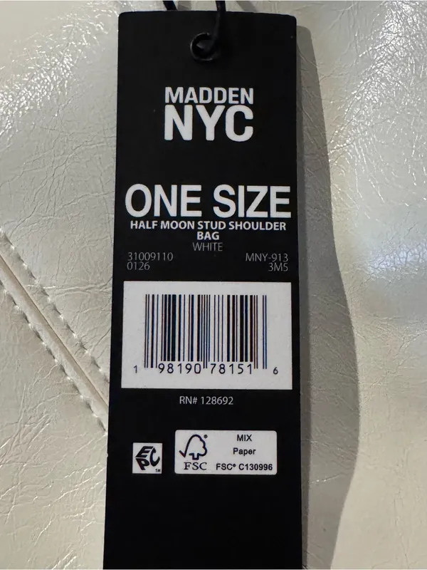 Madden NYC White Studded Shoulder Bag - Image 8