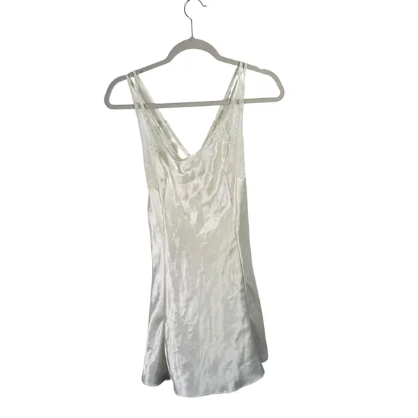 Victoria's Secret Vintage 90s Y2K Cream Slip Dress Lingerie Satin Lace Womens Sm - Image 2