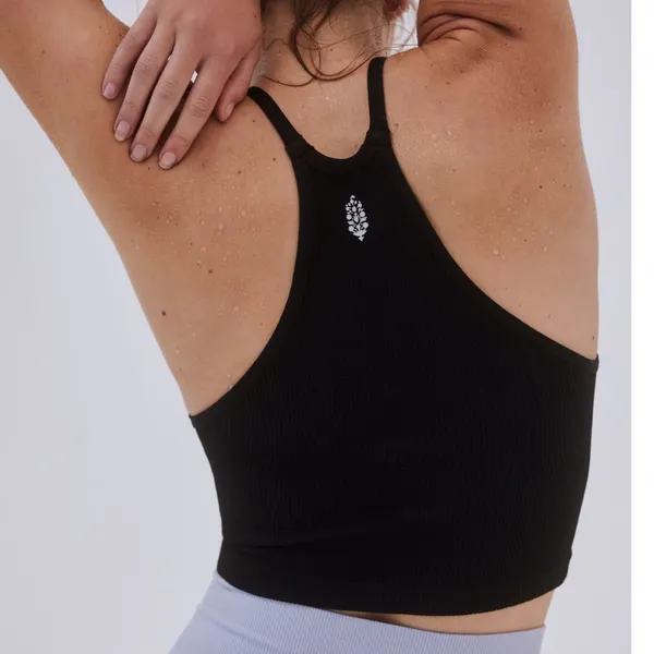 Free People Happiness Runs Crop Tank in Black NWOT sz XS/S - Image 4