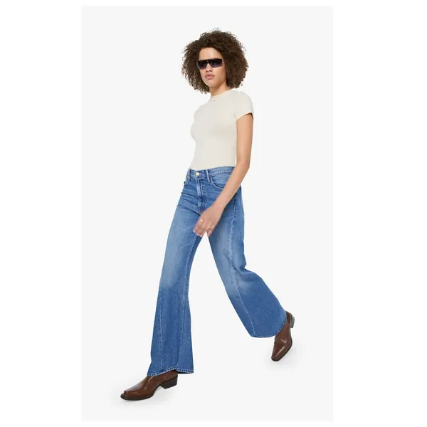 MOTHER Lil Lemon Twist Sneak High Waist Wide Leg Jeans Size 28 - Image 16