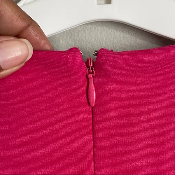 LOVERS + FRIENDS | Fuchsia Pink Mi Amor Deep V Neck Flare Mini Dress Sz XS - Image 6