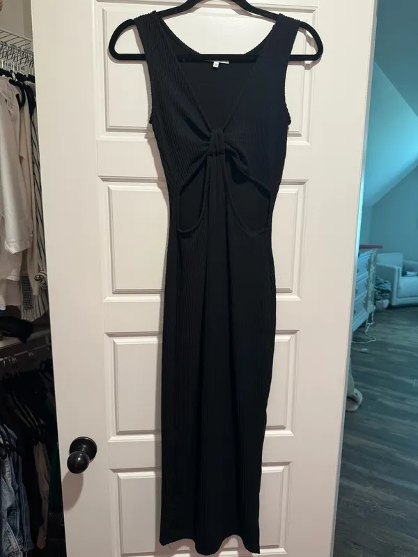 Antistar Black Cut Out Midi Dress - Image 2