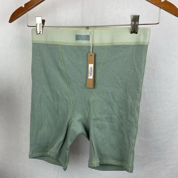 Skims Gray Mineral Ribbed High Waist Boxer Short NEW S - Image 3