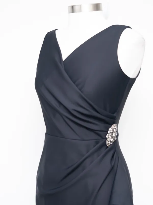 Alex Evenings - Navy‎ Draped Formal Evening Gown - Image 8