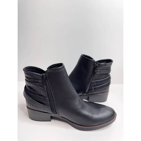 BareTraps Boots‎ Size 5.5 Black Ankle Booties Rider Style Block Heel NEW - Image 6