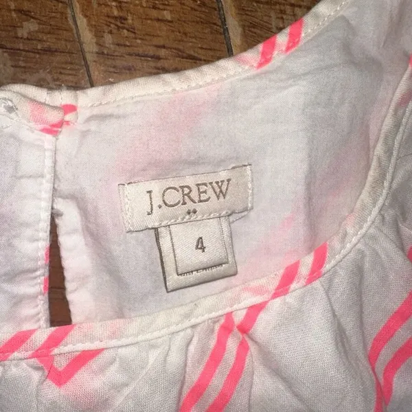 J Crew Factory pink stripe linen blend sleeveless dress - Image 2