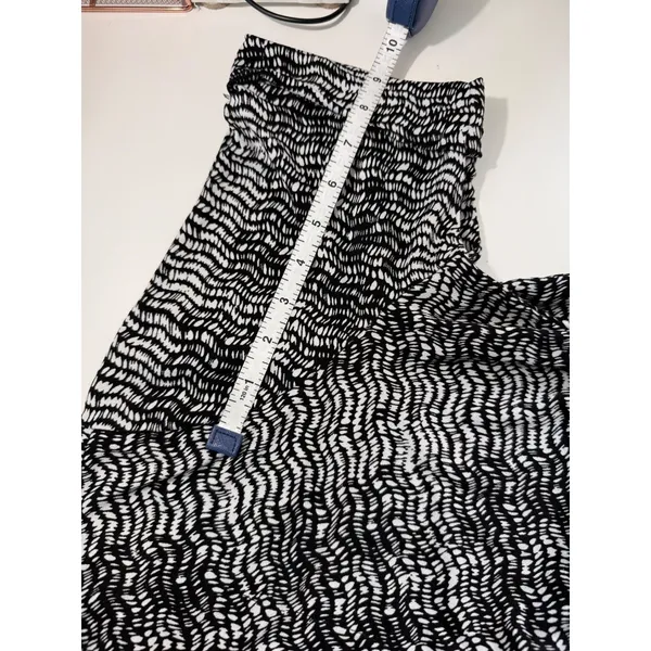 Apt. 9 Faux Wrap Dress Black White‎ Abstract Geometric V-Neck XL Officewear - Image 11