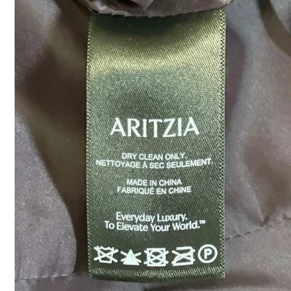 Aritzia Babaton Purple Strapless Tube Bandeau Button Up Peplum Blouse Top Size M - Image 7