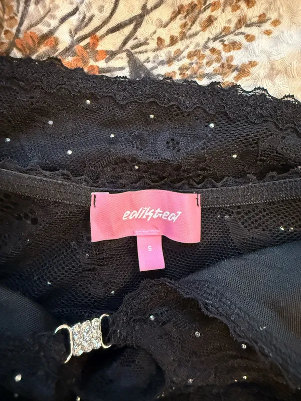 Edikted Black Mini Dress Cut-Out Small - Image 3