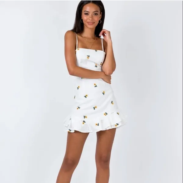 Princess Polly Chamberlain Sunflower Dress Size 4 - Image 4