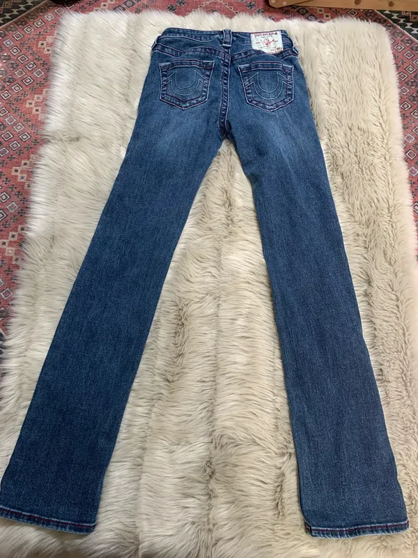 True Religion Womens Billie Mid Rise Straight Jeans 24 - Image 2