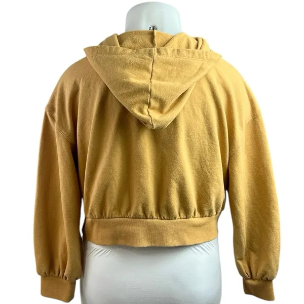 Black History Month Bold, Black and Bougie Yellow Crop Hooded Sweatshirt Top XL - Image 2