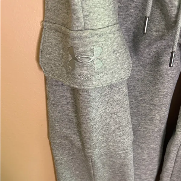 Under Armour Light Gray Cargo Sweatpants - Image 4
