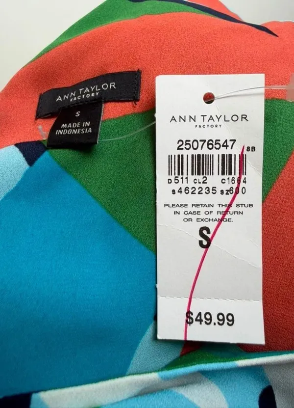 Ann Taylor Fun Colorful Floral Print V-Neck Sleeveless Cami Tank Top Size S - Image 5