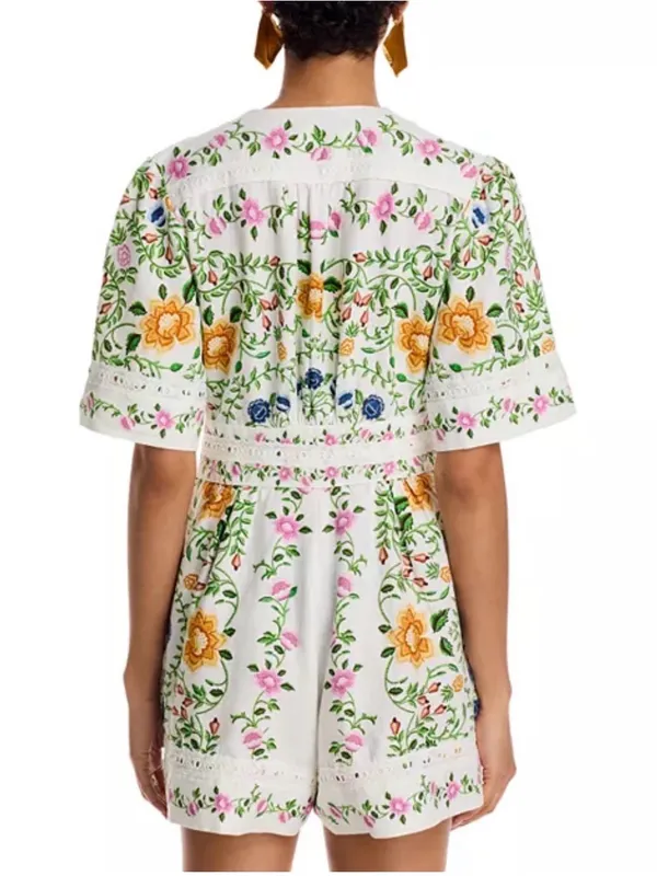 FARM Rio Folk Floral Romper - Image 3