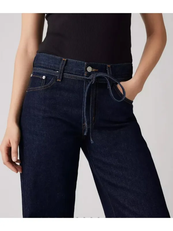 New Levi's Premium 33x31 XL Baggy Straight Women's Jeans Dreams Dark Wash - Image 4