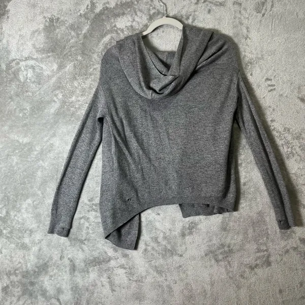 Lululemon Cabin Yogi Reversible Wrap Heathered Medium Grey Small Tencel Cashmere - Image 4