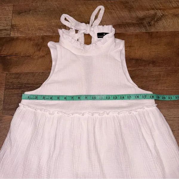 Tuckernuck Pomander Place Morgan Lightweight Gauze Ruffle Neckline Bow Dress - Image 13